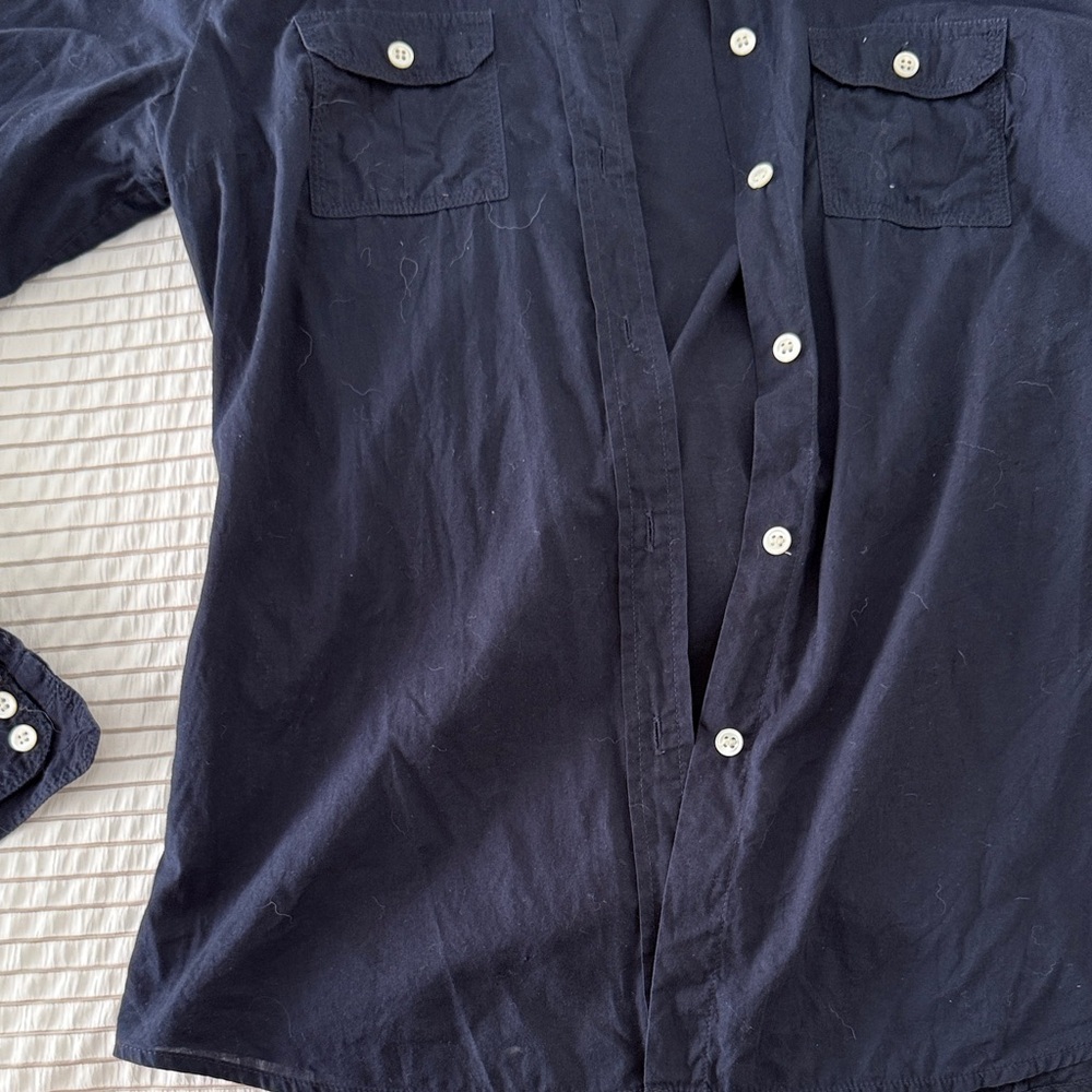 J. Crew Navy Collared Shirt - Picture 4 of 5